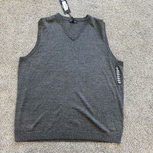 NWT Hart Schaffer Marx Grey 100% Extra Fine Merino Wool Vest Men’s 3X Tall